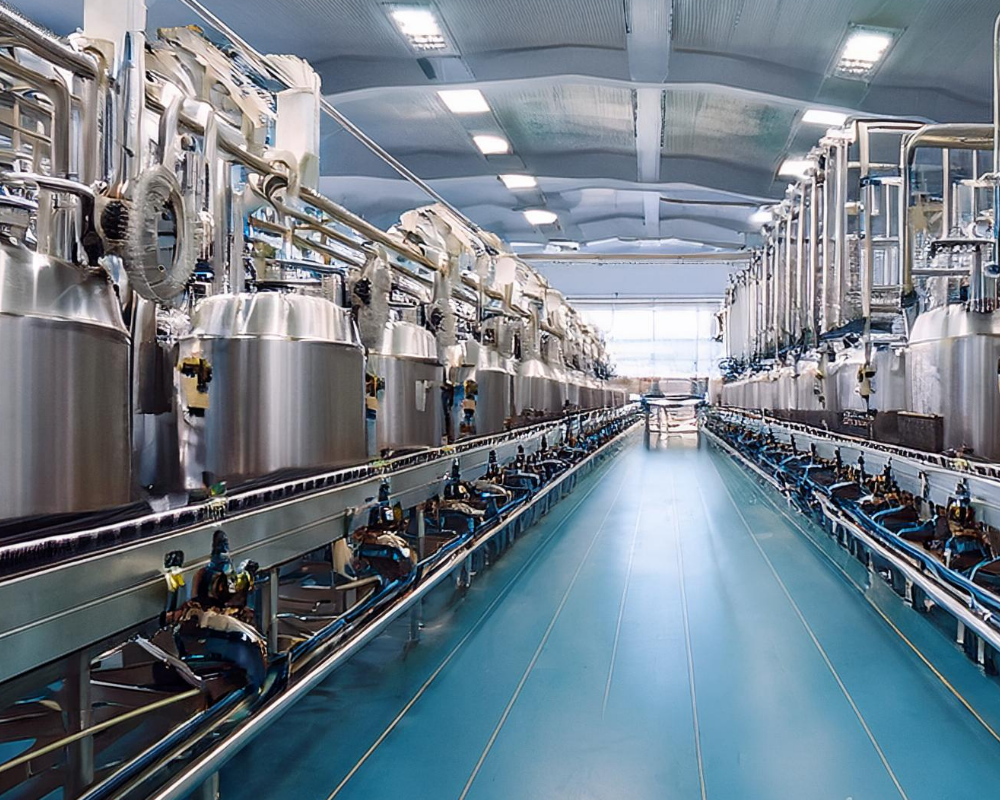 imagen de una fábrica futurista